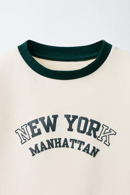 CONTRAST STRAIGHT INTERLOCK T-SHIRT - Zara фото 3