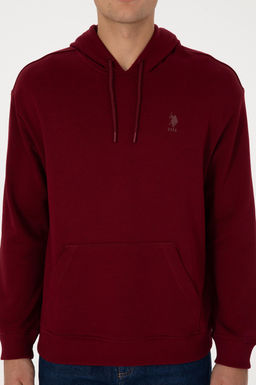 Erkek Comfort Fit Kap__onlu Bordo Basic Sweatshirt - U.s. polo assn фото 6