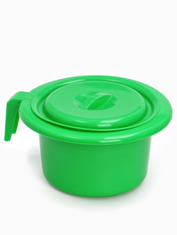Горшок детский с крышкой, зелёный