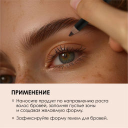 Ninelle Карандаш для бровей пудровый Tesoro, 621 коричневый  фото 7