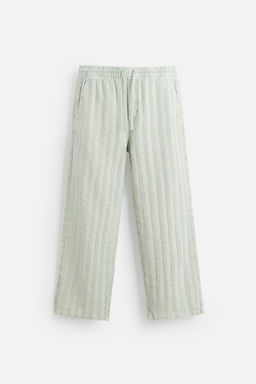 RELAXED FIT JACQUARD TROUSERS - Zara фото 38
