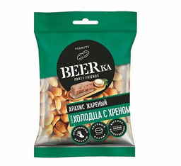 Beerka, арахис жареный со вкусом холодца с хреном, 90 г  фото 3