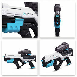 Водное оружие "Squid Squad" в коробке (цвет бело-голубой)