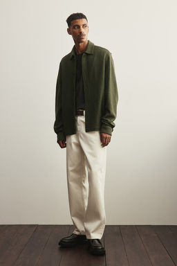 Sobrecamisa en mezcla de lana Regular Fit