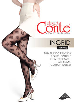 Колготки фантазийные CONTE INGRID Колготки с геометрическим рисунком nero - Conte elegant фото 4