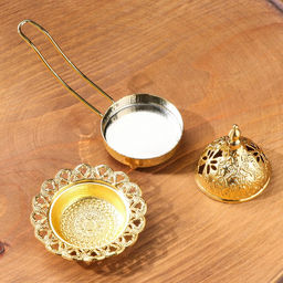 Курильница для благовоний порошковых и конусов «Колесница», кремовая, 7×12.5 см