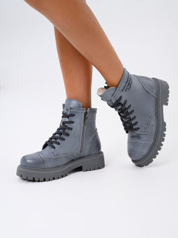 Ботинки EDART 319.taskana gr. Вакса серая/мех