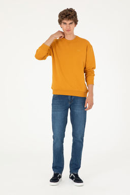 Мужской горчичный базовый свитшот Неожиданная скидка в корзине - U.s. polo assn фото 4