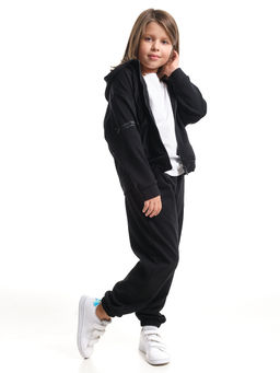 Спортивный костюм для девочки на молнии 22-8049 черный - Mini maxi фото 2