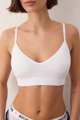 Siyah-Beyaz 2li Kaskorse Duz Dikme Kap Bralette Sutyen THMAW26SU00007 - Trendyolmilla фото 3