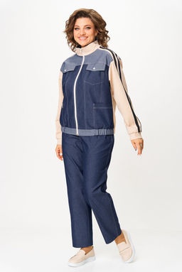 Костюм Aira Style 24236 сине-бежевый