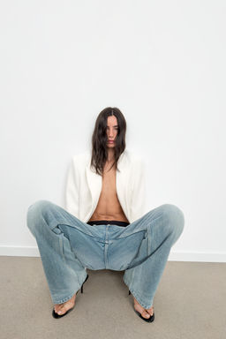 BLAZER OVERSIZE CRUZADA / Blanco roto - Zara фото 5