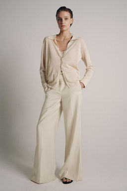CHAQUETA POLO PUNTO TOP INTERIOR / Beige - Zara фото 7