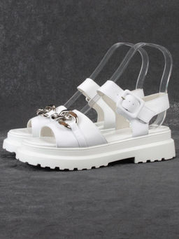 08-PEAG03-1 WHITE Босоножки женские (натуральная кожа)