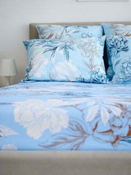 Простыня поплин - Симфония, цвет голубой - Гармония уюта фото 4