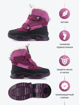 BL-244(37) Ботинки цвет сиреневый (шерсть) - Bottilini фото 14