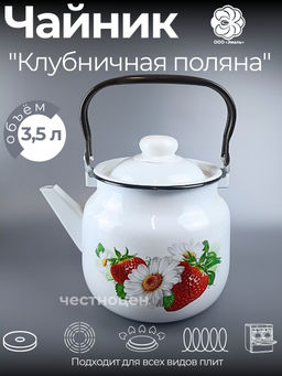 Чайник для плиты 3,5л 01-2713/4-Клубничная поляна-Г