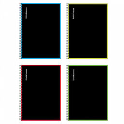 Цена за 12 шт. Тетрадь общая ученическая на спирали ErichKrause Accent, А4, 120 листов, клетка, ламинация глянцевая, структурное тиснение лён  фото 12