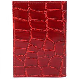 Обложка для автодокументов Croco-АВ-100 н/к, красный скат (74) 208469  фото 2