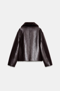 REVERSIBLE DOUBLE-FACED FAUX LEATHER JACKET - Zara фото 21
