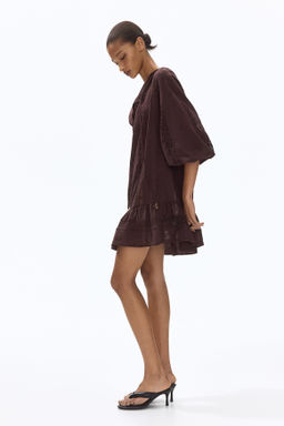 Vestido t?nica con inserciones de encaje - H&m фото 7