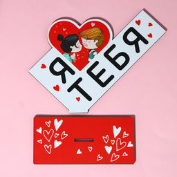 Фигура деревянная, стела Я люблю тебя, 15.5?12.9 см