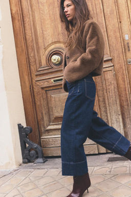Z1975 WIDE-LEG HIGH-WAIST CROPPED JEANS