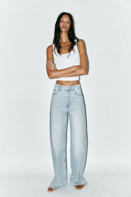 TRF EXTRA WIDE-LEG HIGH-WAIST JEANS - Zara фото 8
