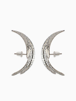 Серьги металл Трио объёмные, цвет серебро - Qf фото 2