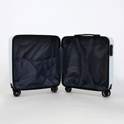 Чемодан детский на колёсах 39 л (S), на молнии, с кодовым замком, 4 колеса, белый