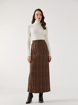 Beli Lastikli Desenli Kad?n Etek