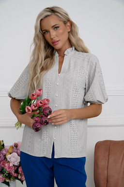 Рубашка Open Style 6875 серый