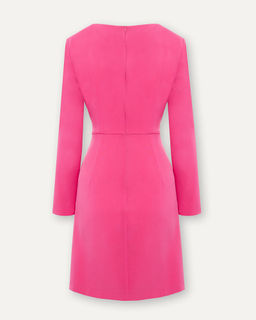 Синее платье с длинным рукавом - Incity фото 13