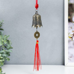 Колокольчик подвесной металл «Колокольчик-оружие с монетой», 20×3.8×3.8 см