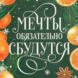 Цена за 10 шт. Пакет без ручек «Мечты обязательно сбудутся», 10×19.5×7 см, Новый год
