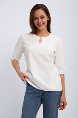 Кофта женская из футера 2-н Анфиса белый