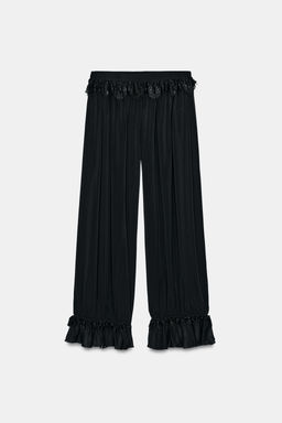 LACE TRIM SAROUEL TROUSERS - Zara фото 5