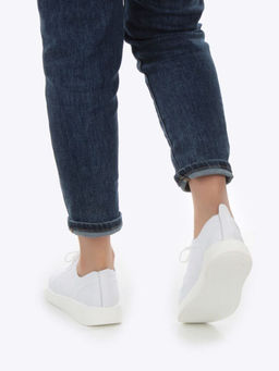 05-PDL195-1 WHITE Кроссовки женские (натуральная кожа)