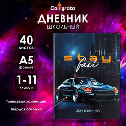 Цена за 2 шт. Дневник универсальный для 1-11 классов, «Тачка Stay Fast», твердая обложка 7БЦ, глянцевая ламинация, 40 листов