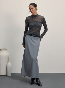 Вязаный шерстяной лонгслив с мохером в составе / Zarina  фото 3