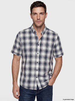 Regular Fit Ekose Poplin Erkek G?mlek