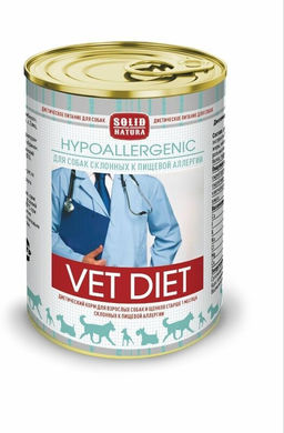 Solid Natura VET Hypoallergenic диета д/соб. 0,34 кг. ж/б ЦБ-00056512