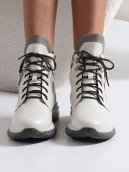 Ботинки 261.uno2gr.Бежевый хаки/Байка