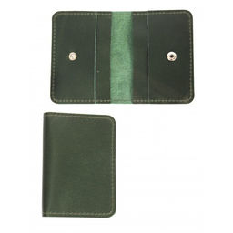 Обложка пропуск/карточка/проездной Croco-фк-1002 натуральная кожа зеленый тем пулл-ап (205) 263923