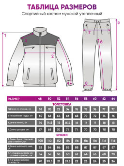 утепленный спортивный костюм Футер 3-х нитка с НАЧЕСОМ( барашек) - Relay фото 10