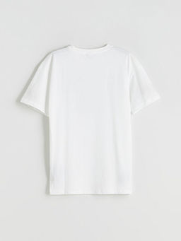 Bisiklet Yaka Bask?l? Erkek ?ocuk Ti??rt