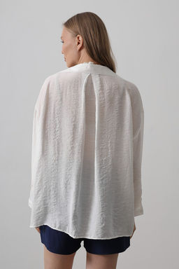 Sar? Dokulu Cep Detayl? Dokuma Gomlek TWOAW26GO00072 - Trendyolmilla фото 9