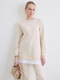 Bisiklet Yaka Kad?n Sweatshirt Tunik