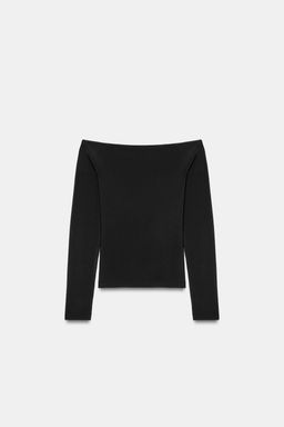 TOP PUNTO OFF SHOULDER / Negro - Zara фото 5