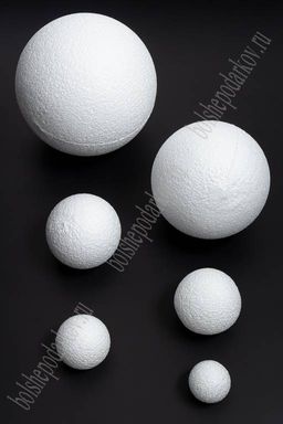 Цена за 6 штук Пенопластовый шар шероховатый 12 см